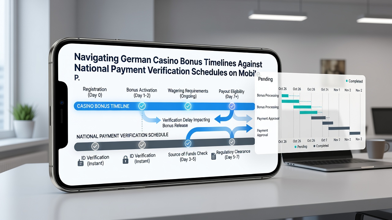 Darstellung mobiler Schnittstellen zur Synchronisation von Boni und Verifizierungen in deutschen Casinos