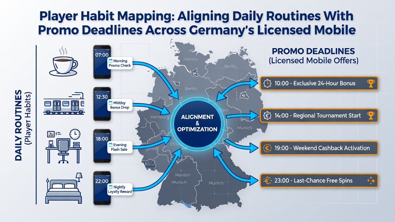 Darstellung von Zeitplänen und mobilen Casino-Apps mit Fokus auf Promo-Deadlines