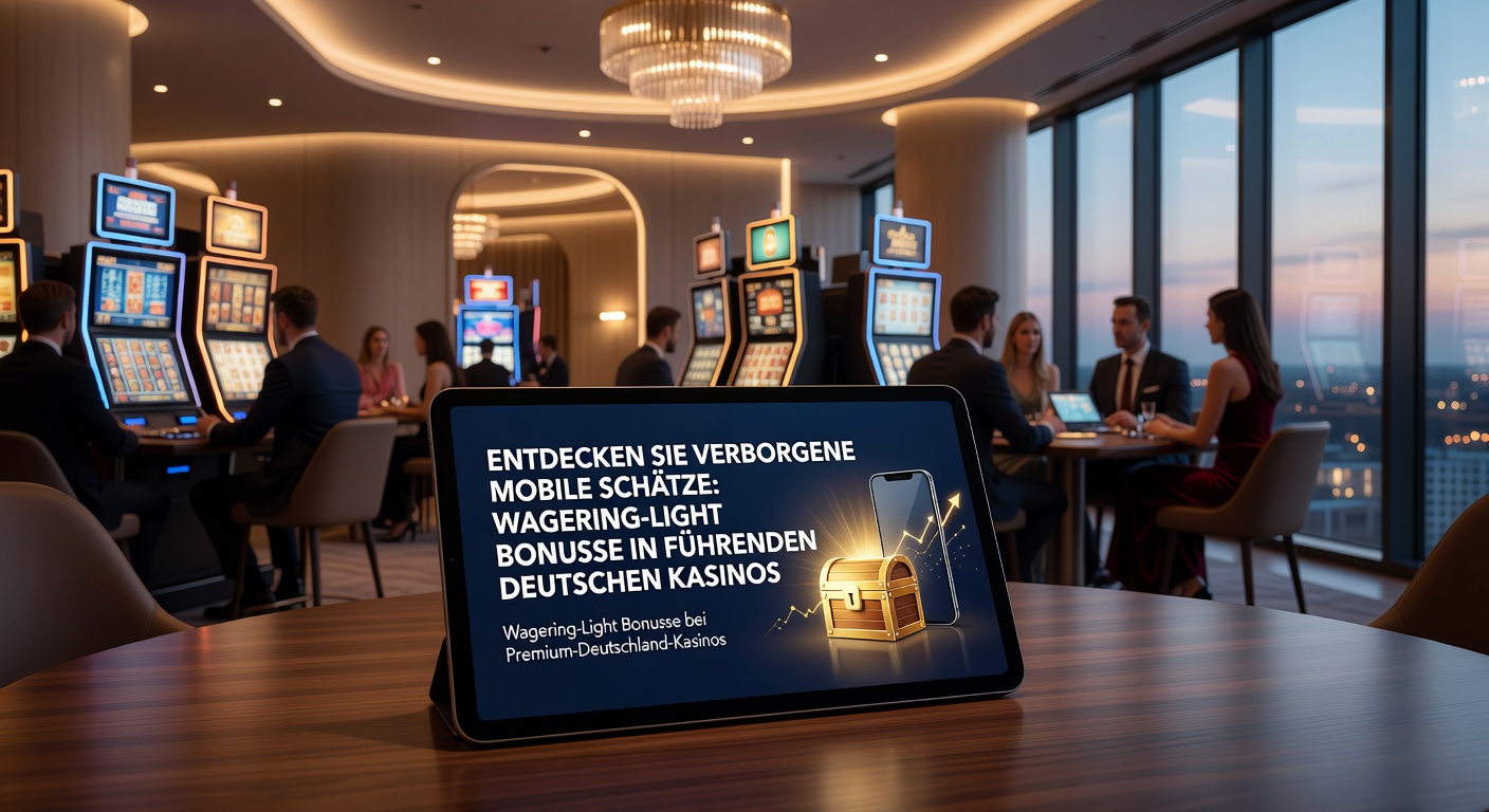 Detaillierte Grafik von Casino-Apps mit Bonus-Icons und niedrigen Wett-Symbolen auf einem Tablet-Bildschirm
